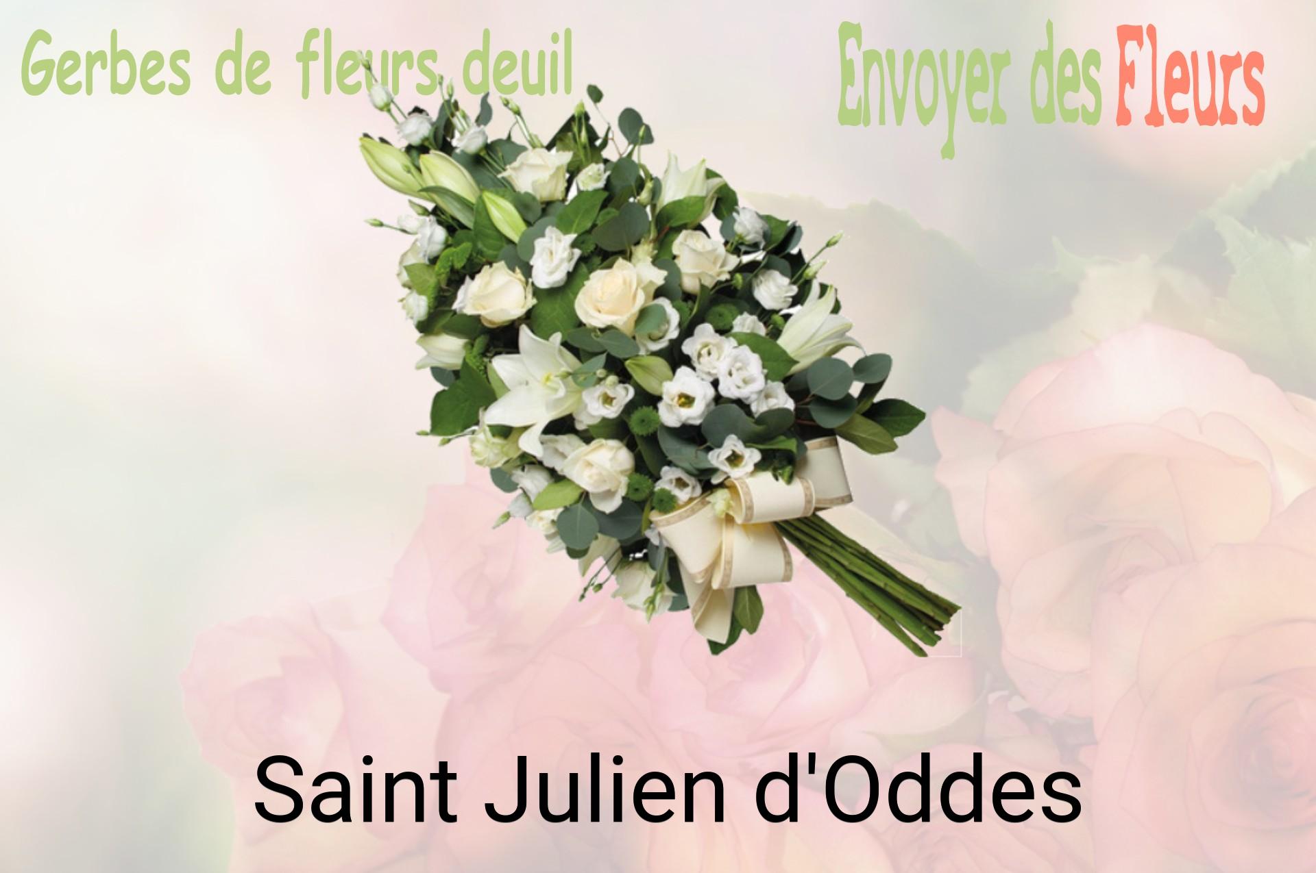 Gerbe de fleurs de deuil livrée à Saint-Julien-d'Oddes